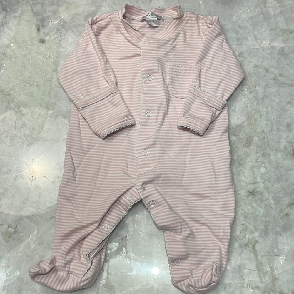 Baby Pink Striped Onesie